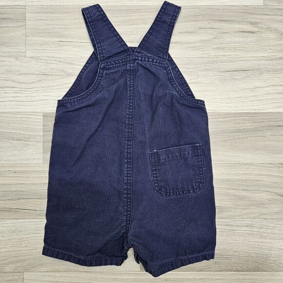 CARTER'S Baby Boy Blue Fish Cotton Overall Shorts Size 12 Months - Picture 4 of 4